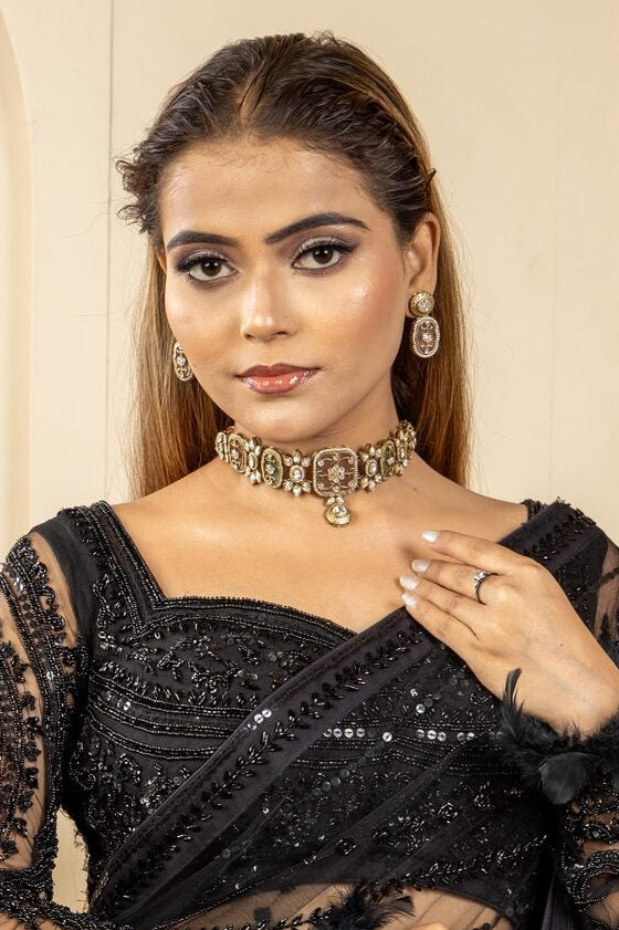 Noorvaan HeritageKundan Polki Choker Set