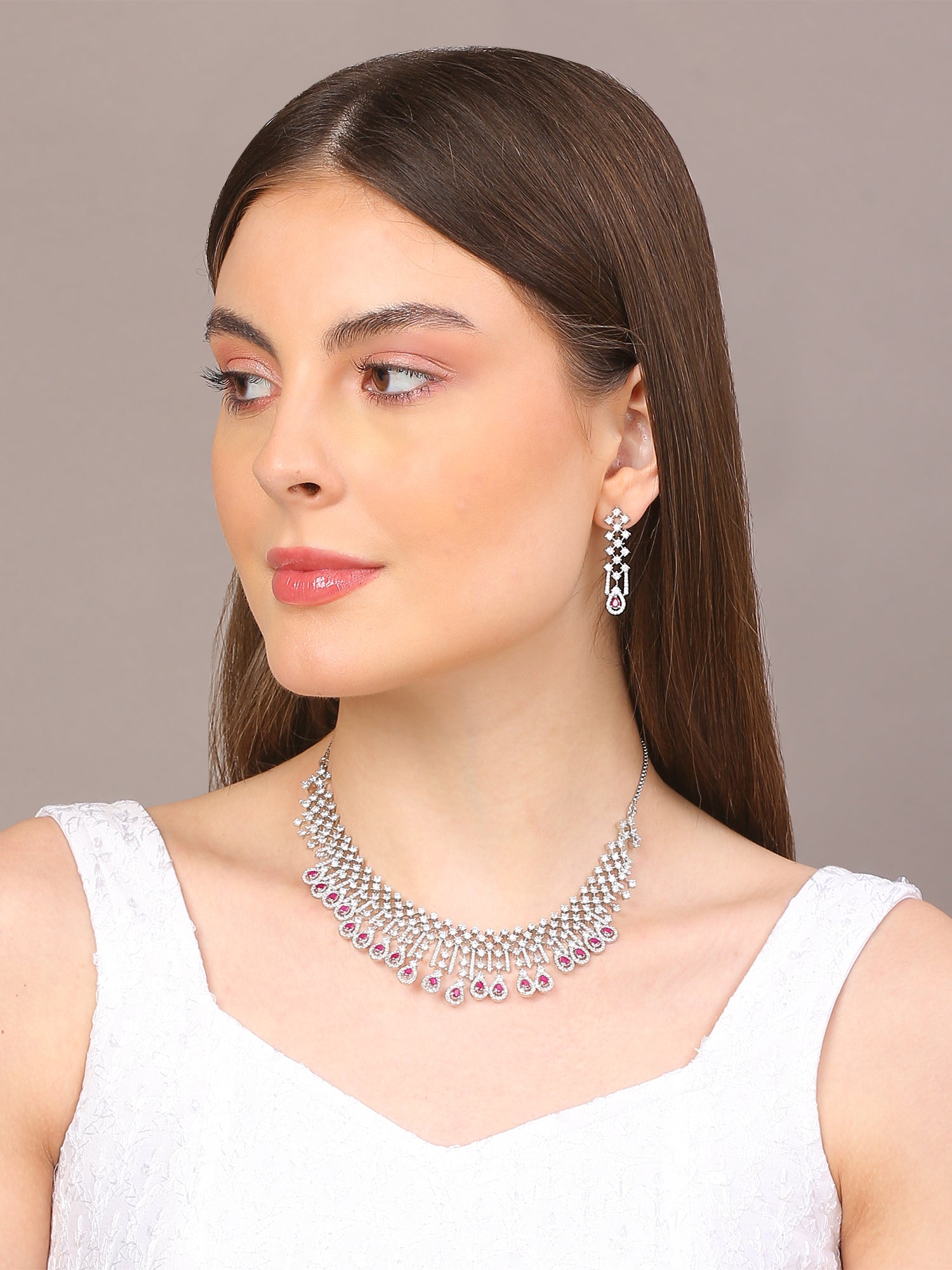 Ruby Radiance silver Cascade