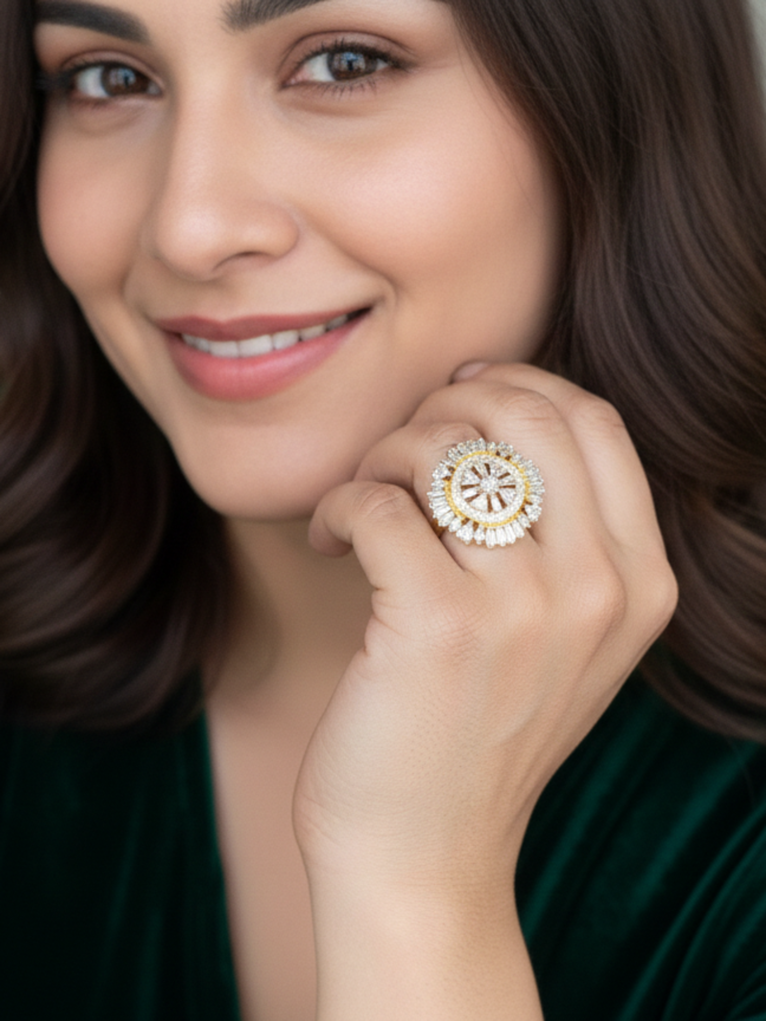 Imperial Sunburst Diamond Ring