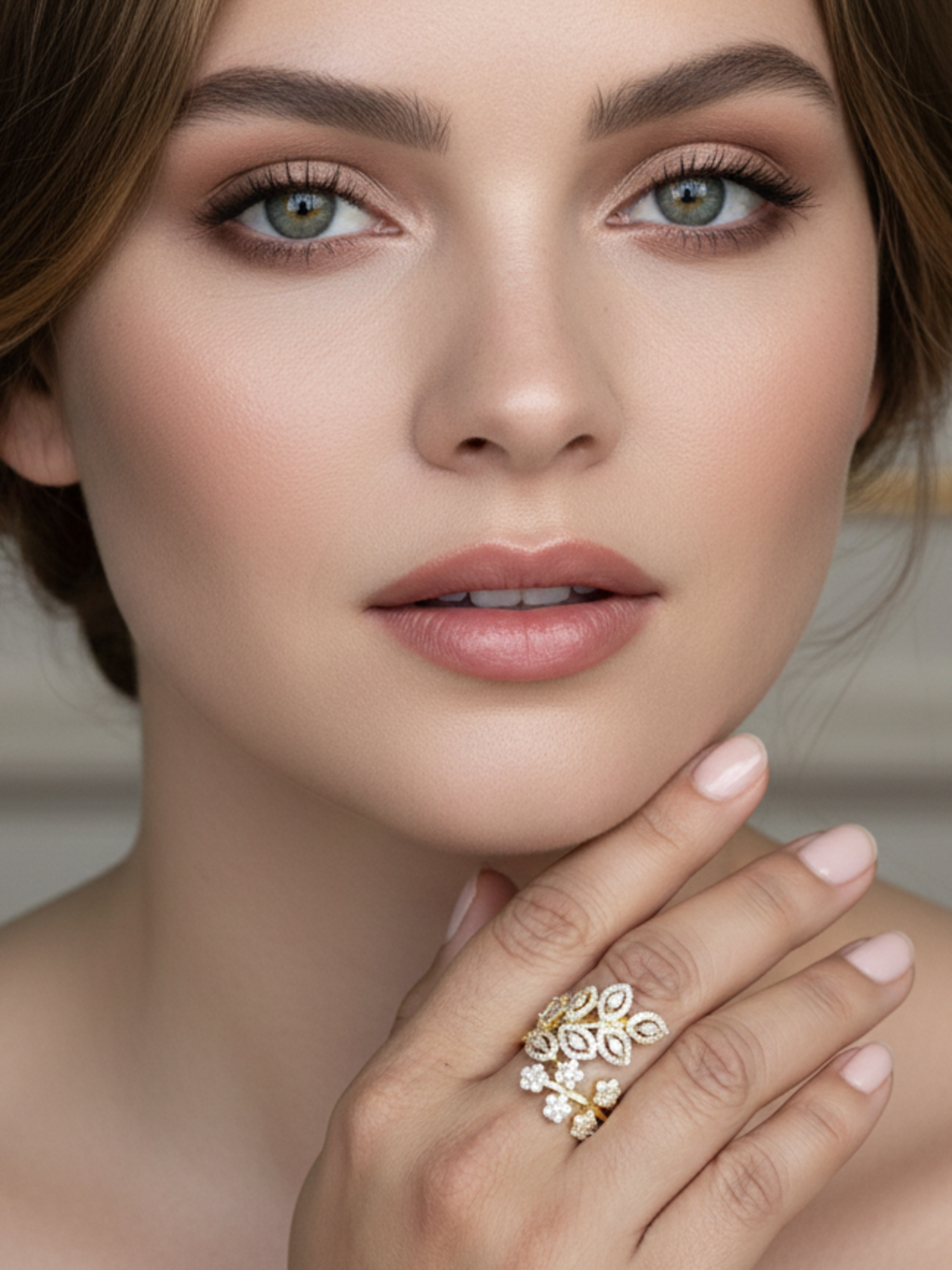 Swarn Kamal Gold Diamond Ring