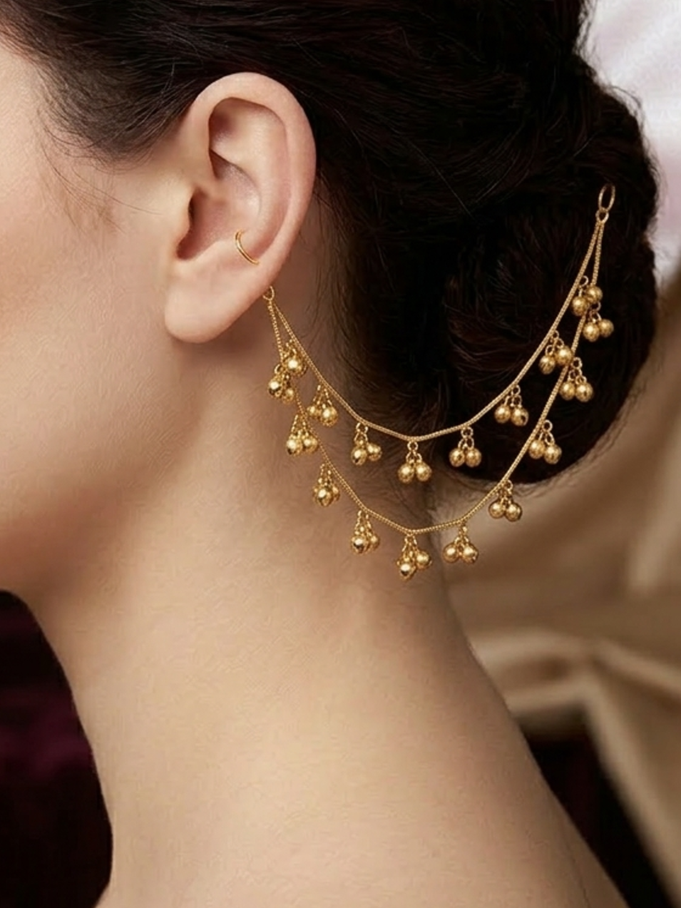 Zarnur Pair of Double-Layered Earring Kauser