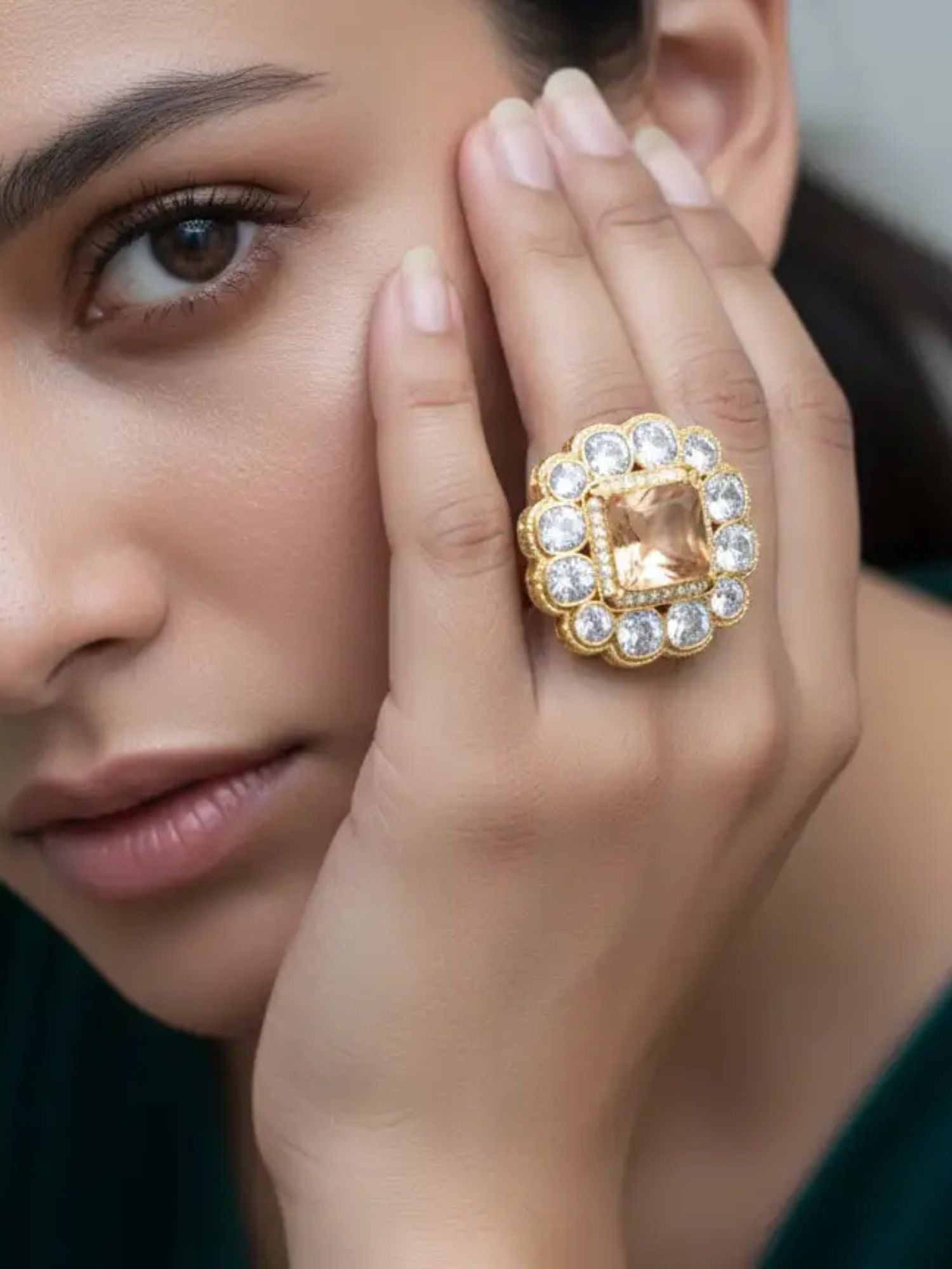 Aurora Peach Radiance Ring
